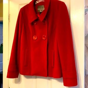 Nordstrom Mac & Jac Red Wool Blazer Jacket, Size 8